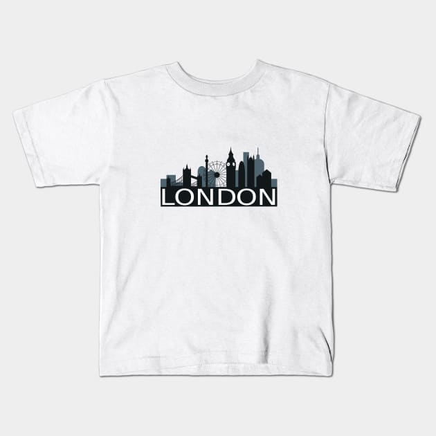 London Skyline Kids T-Shirt by FelippaFelder